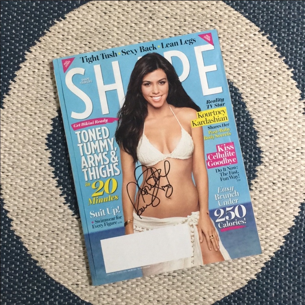 Kourtney Kardashian Autographed Shape Magazine